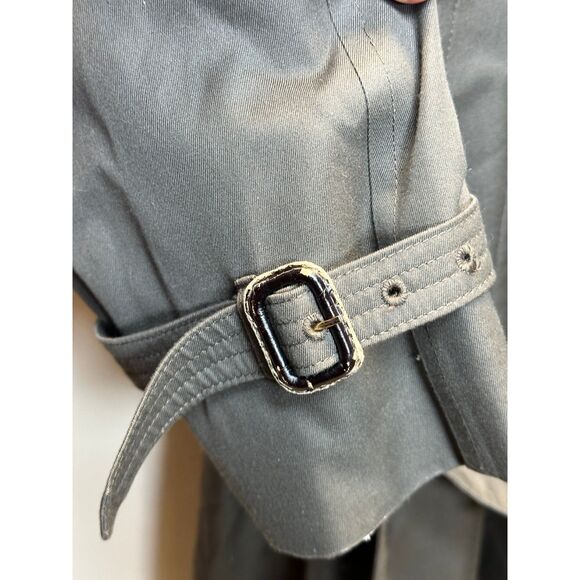 Hart Schaffner & Marx Men's Size 44L Gray Rain & Stain Repellent Trench Coat EUC - Picture 7 of 7